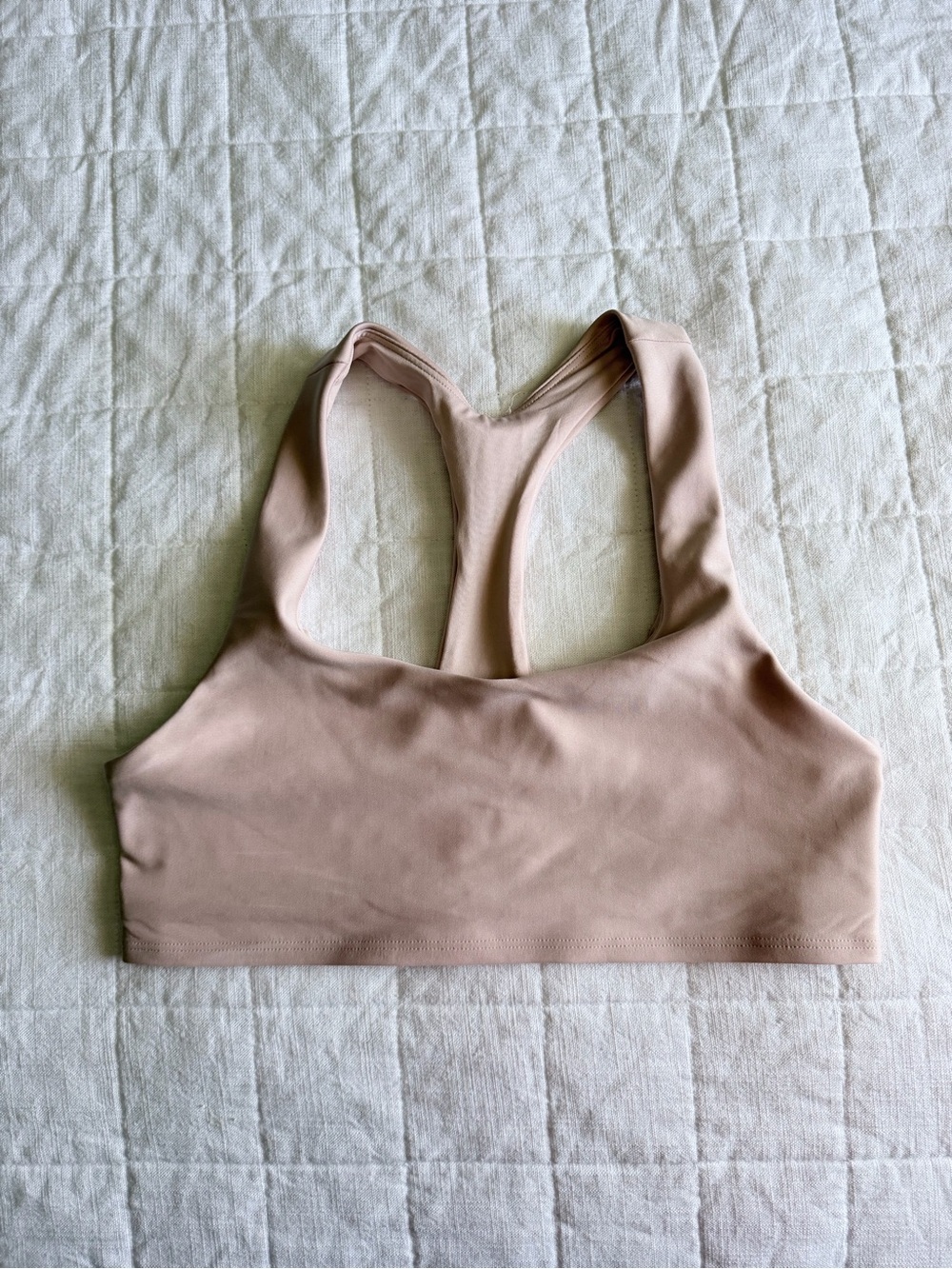 ALO Seamless Racerback Sports Bra in Blush